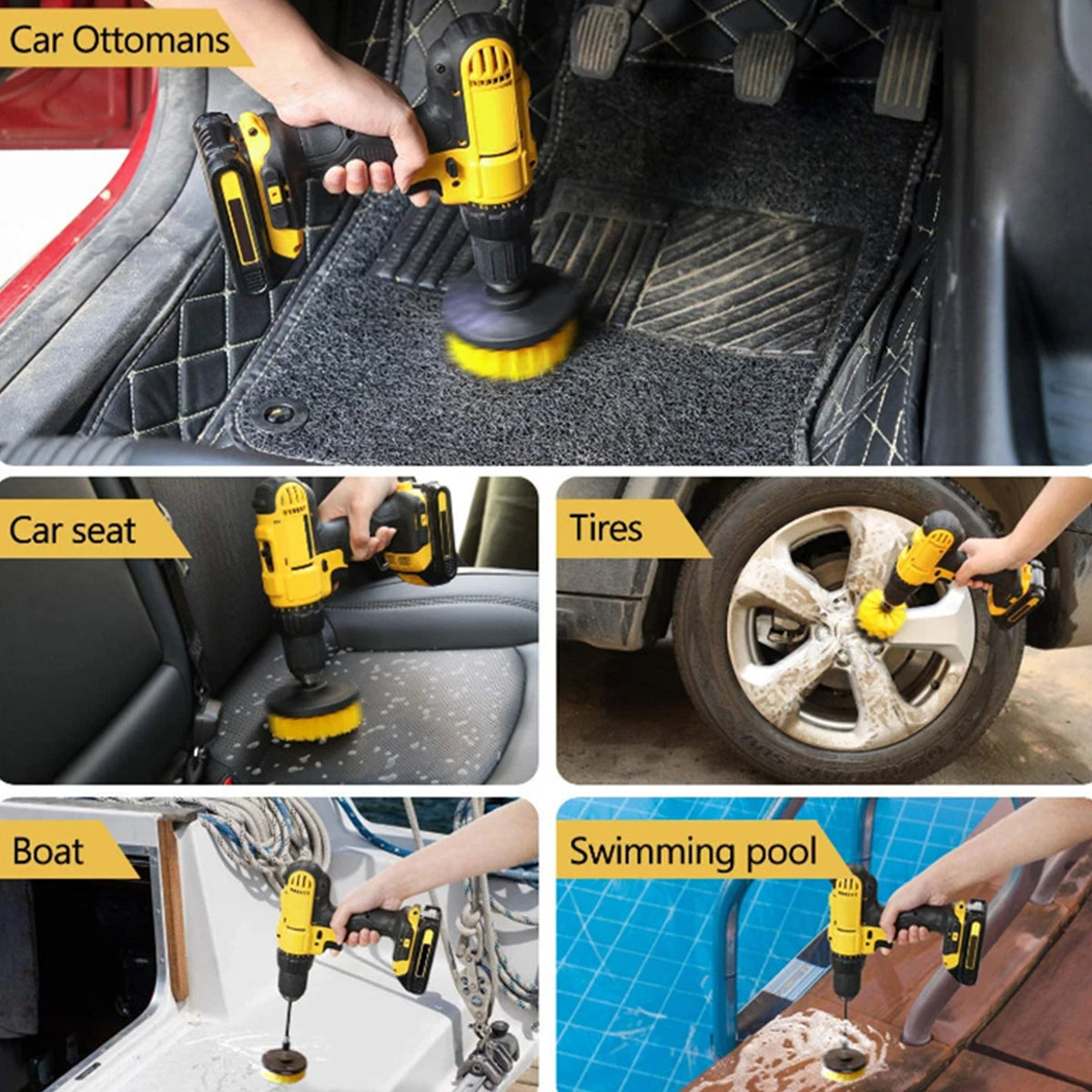 3 Κεφαλές Βούρτσας Συμβατές με Τρυπάνι\Δράπανο