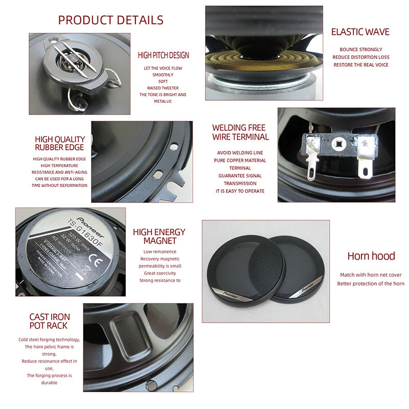 Ηχεία Pioneer 6 Ιντσών 640W (320Wx2)