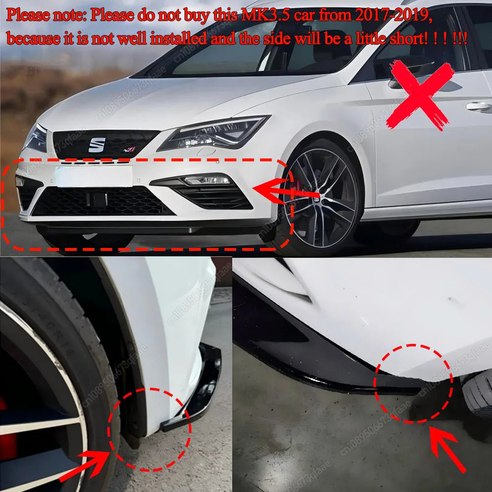 Maxton Μπροστινό Lip για Seat Leon MK3 MK3.5 2012-19