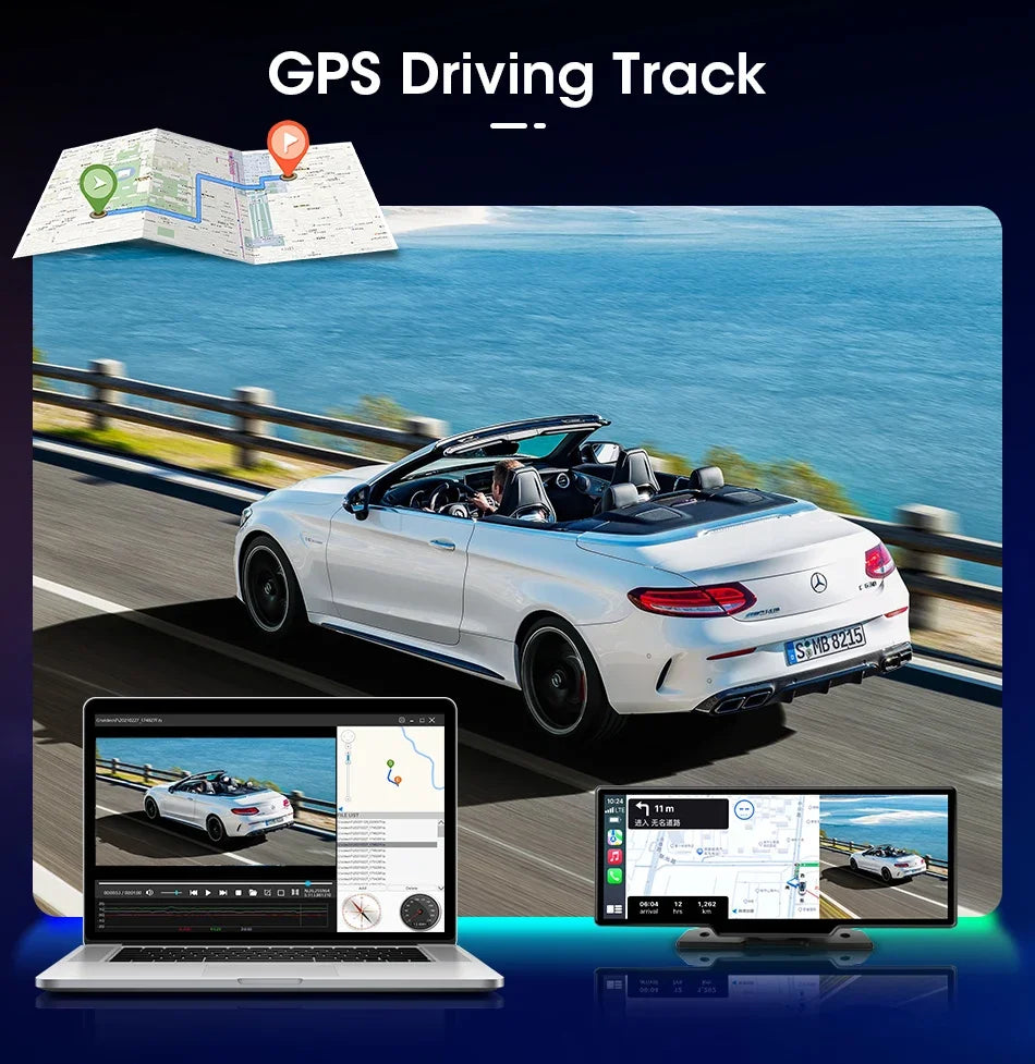 10.26' Οθόνη Αφής 4K Android-IOS & Carplay με Κάμερα Οπισθοπορείας, GPS Πλοήγηση, Φωνητικό Έλεγχο Αυτοκινήτου και Bluetooth