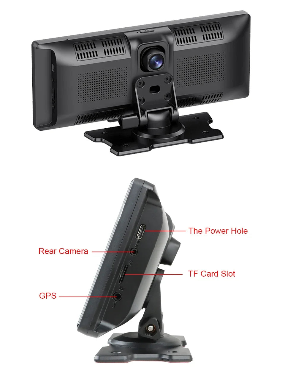 10.26' Οθόνη Αφής 4K Android-IOS & Carplay με Κάμερα Οπισθοπορείας, GPS Πλοήγηση, Φωνητικό Έλεγχο Αυτοκινήτου και Bluetooth