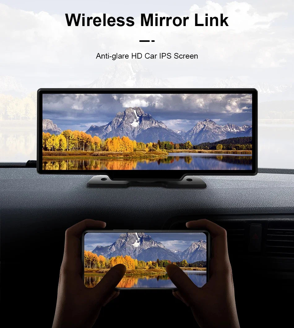 10.26' Οθόνη Αφής 4K Android-IOS & Carplay με Κάμερα Οπισθοπορείας, GPS Πλοήγηση, Φωνητικό Έλεγχο Αυτοκινήτου και Bluetooth