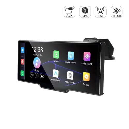 10.26' Οθόνη Αφής 4K Android-IOS & Carplay με Κάμερα Οπισθοπορείας, GPS Πλοήγηση, Φωνητικό Έλεγχο Αυτοκινήτου και Bluetooth