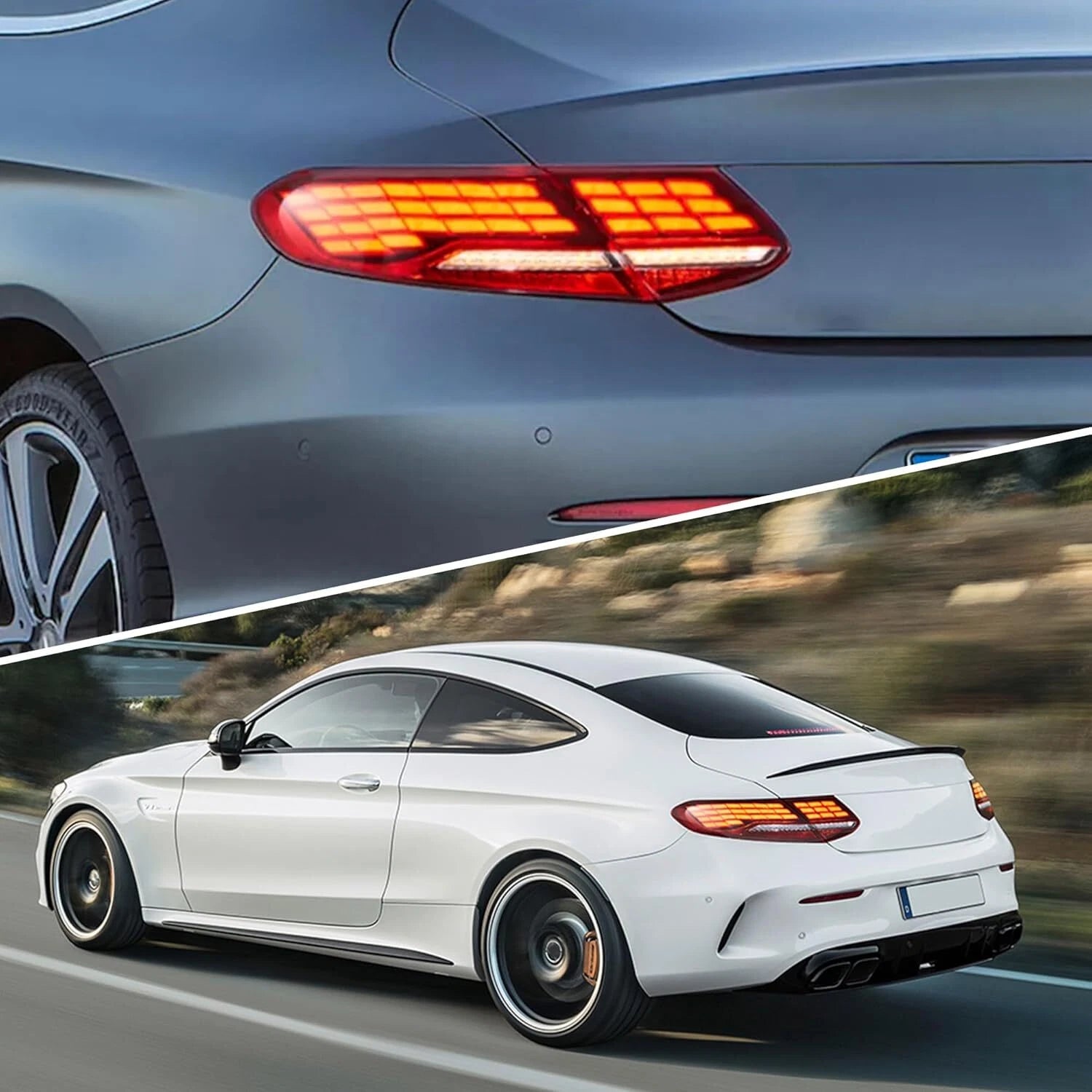 Πίσω φώτα LED για Mercedes Benz C Class C205 A205 2015-2021